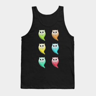 Colorful Ghost Cats Pack Tank Top